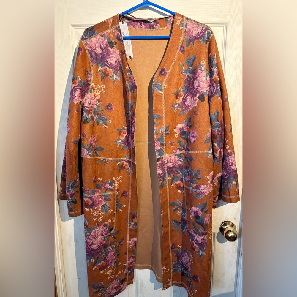Solitaire Brown and Purple Cardigan